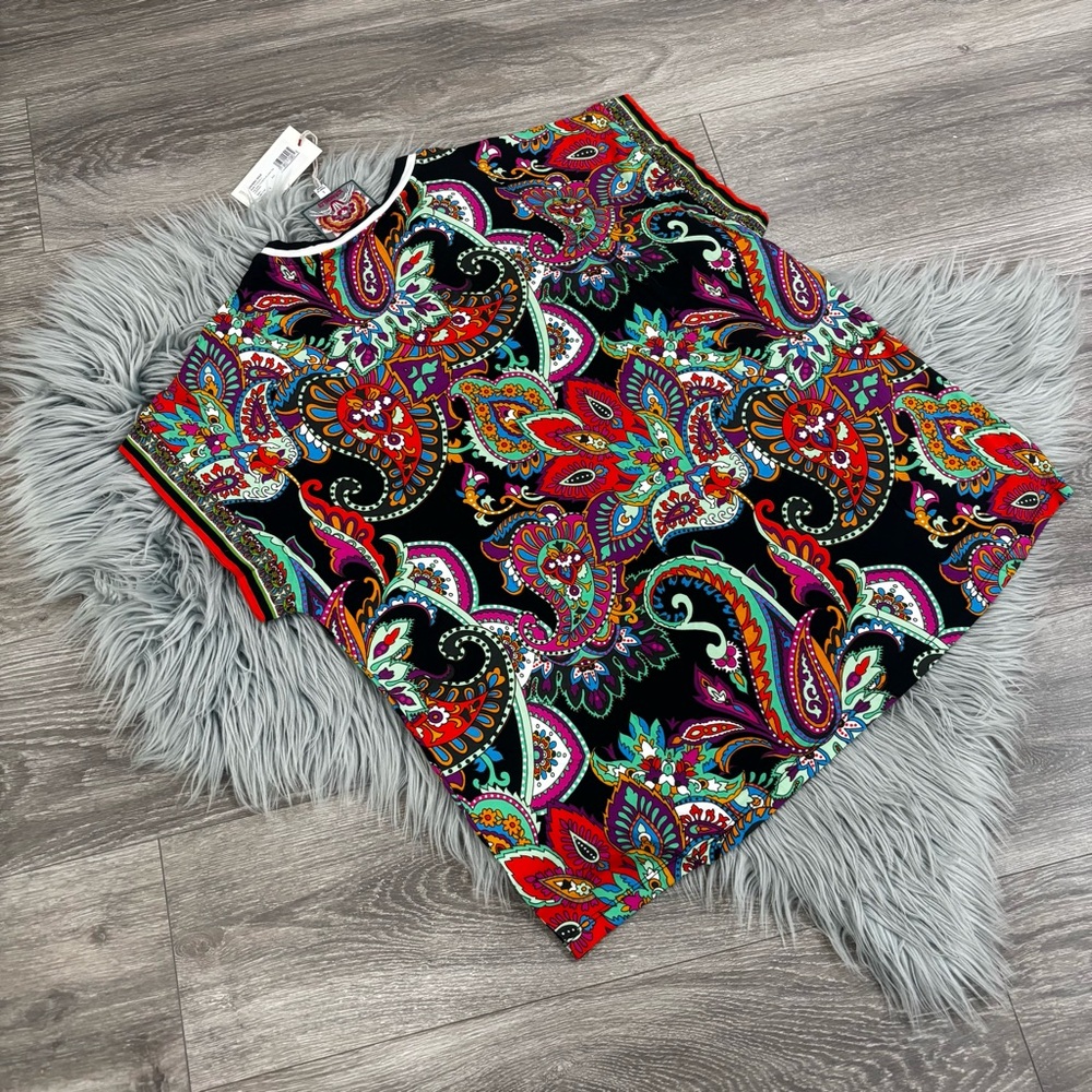 JOHNNY WAS the Janie favorite relaxed tee in cachemir - L NWT - Picture 5 of 5